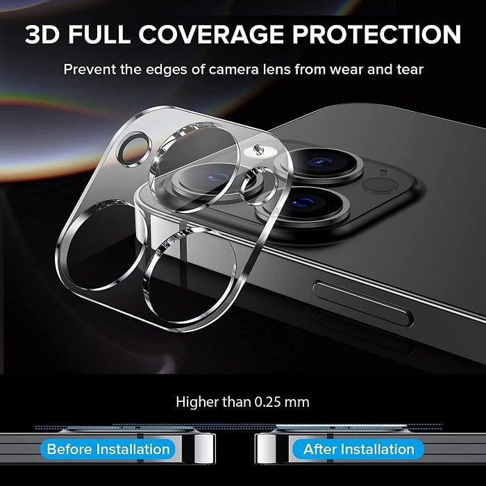 Apple iPhone 13 Pro Max Kamera Lens Koruyucu 9H Temperli Cam 4